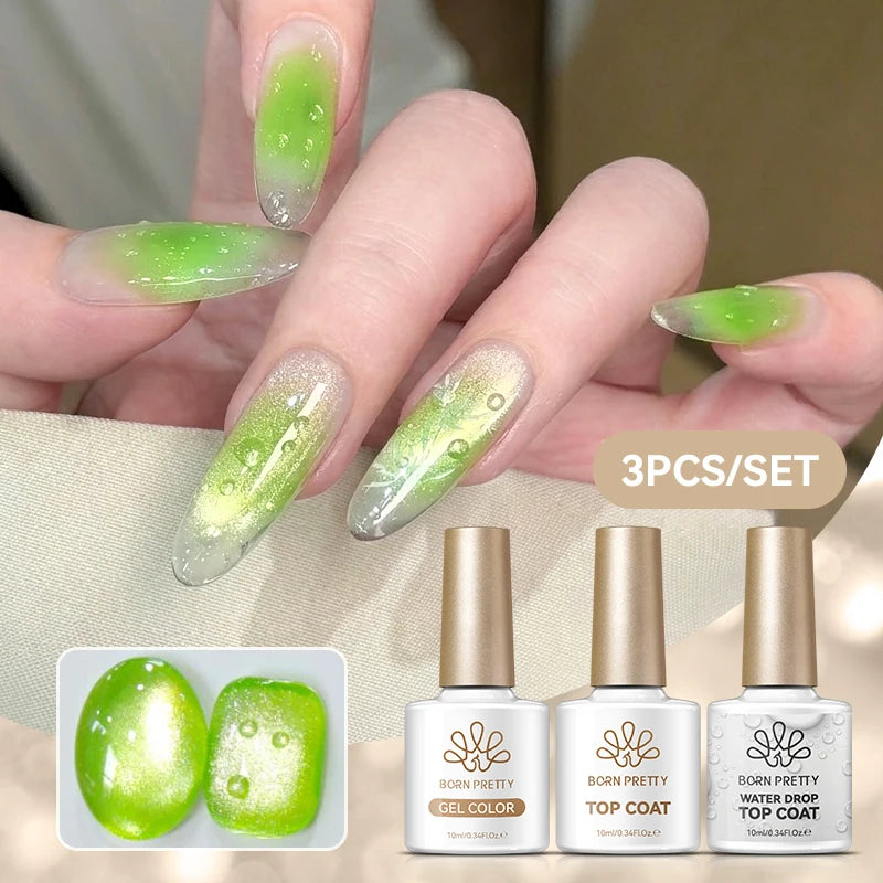 Water Drop Top Coat Gel Nail Polish Set - Semi-Permanent UV/LED Manicure