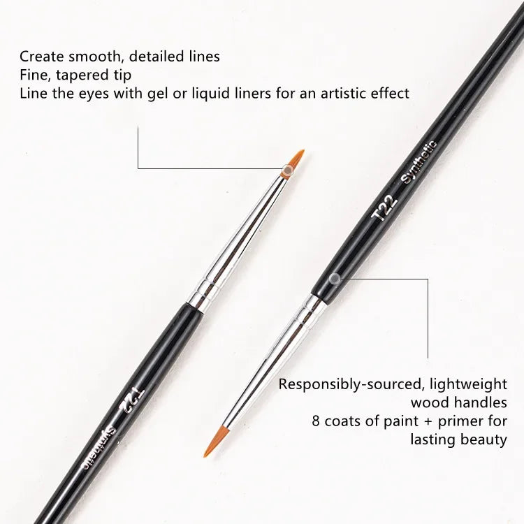 Eyeliner Makeup Brush Fine Liner Brush for Precise Liquid & Gel Lines