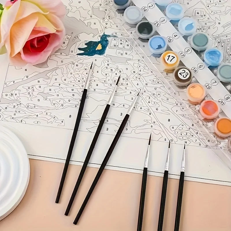 30-Piece Fine Detail Paint Brush Set - Miniature Brushes for Watercolor, Oil & Acrylic