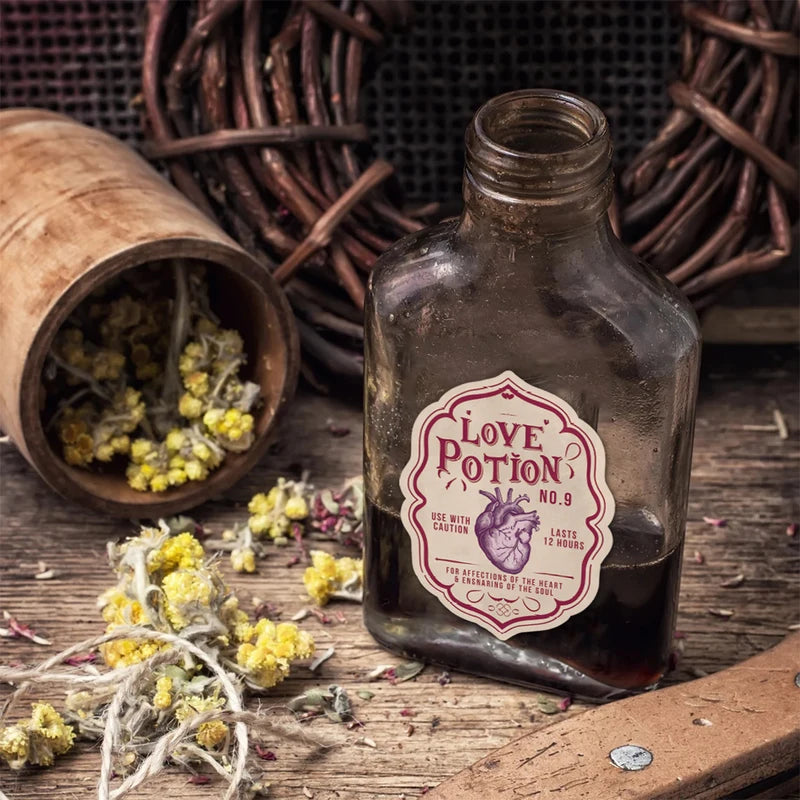 12PCS Halloween Potion Bottle Labels - Spooky Gift Wrapping Stickers, Party Decor
