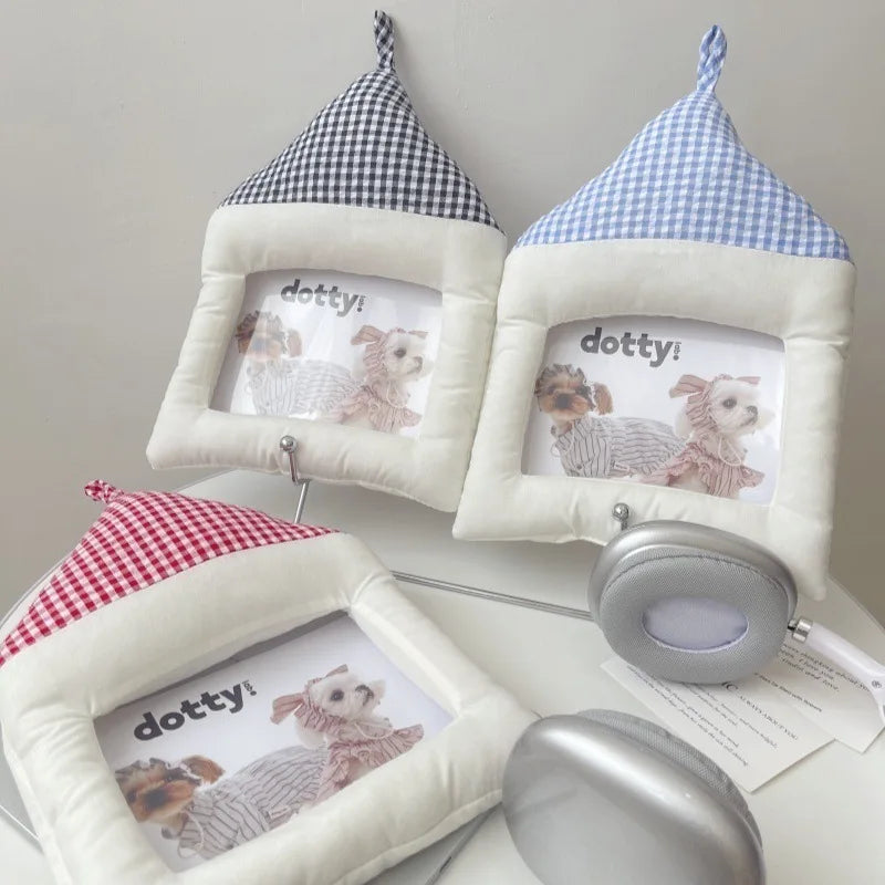 Creative Cotton House Shape Photo Frame Wall Hanging for Home & Wedding Decor
