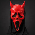 Halloween Creepy Face Mask with Tongue Out - Scary Cosplay Prop for Parties