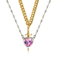 Heart and Sword Necklace Set for Couples - Romantic Valentine's Jewelry Gift