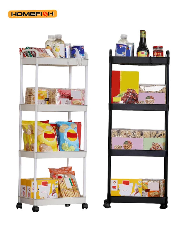 Multi-Layer Mobile Storage Cart with Wheels for Kitchen Bathroom Bedroom