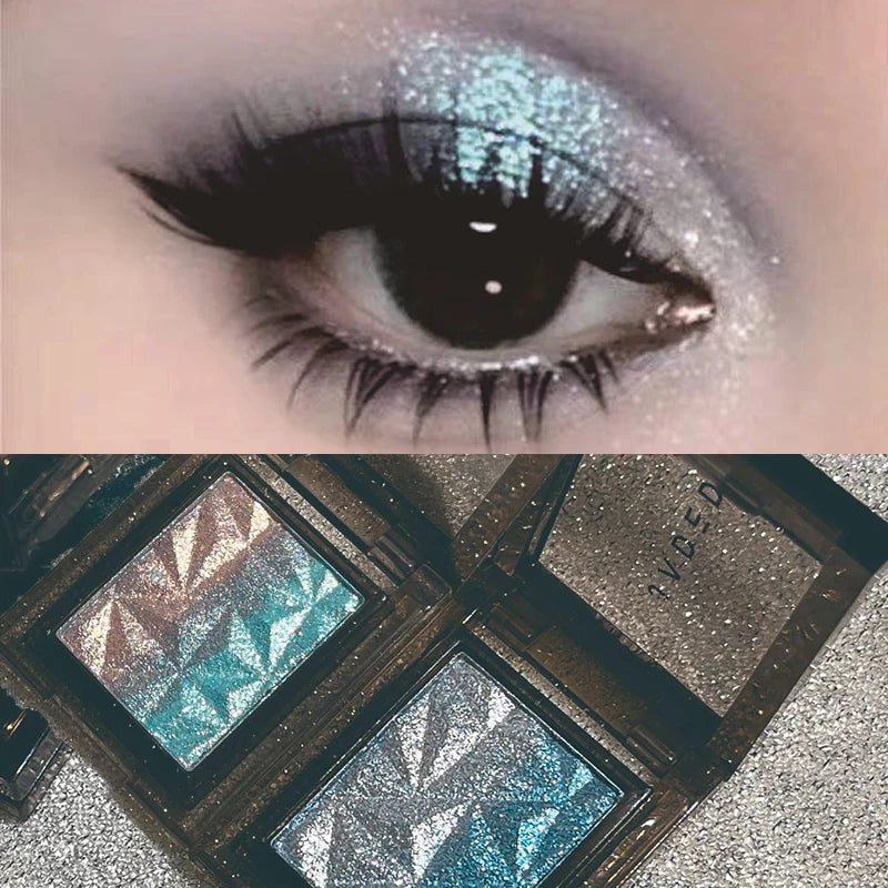 Metallic Gradient Eyeshadow Palette with Glitter and High Pigment Colors for Party & Makeup