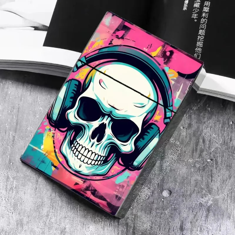 Skull Cigarette Case Organizer for 8mm Cigarettes - Halloween Decor & Smoking Gadget