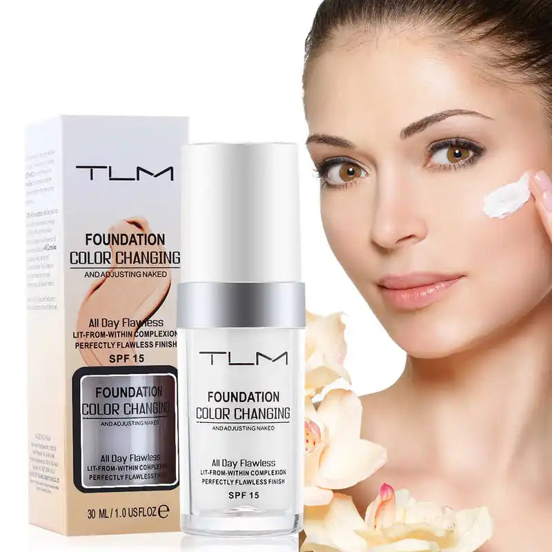 Color Changing Foundation Liquid Matte Makeup Base Hydrating Long Lasting for Natural Finish