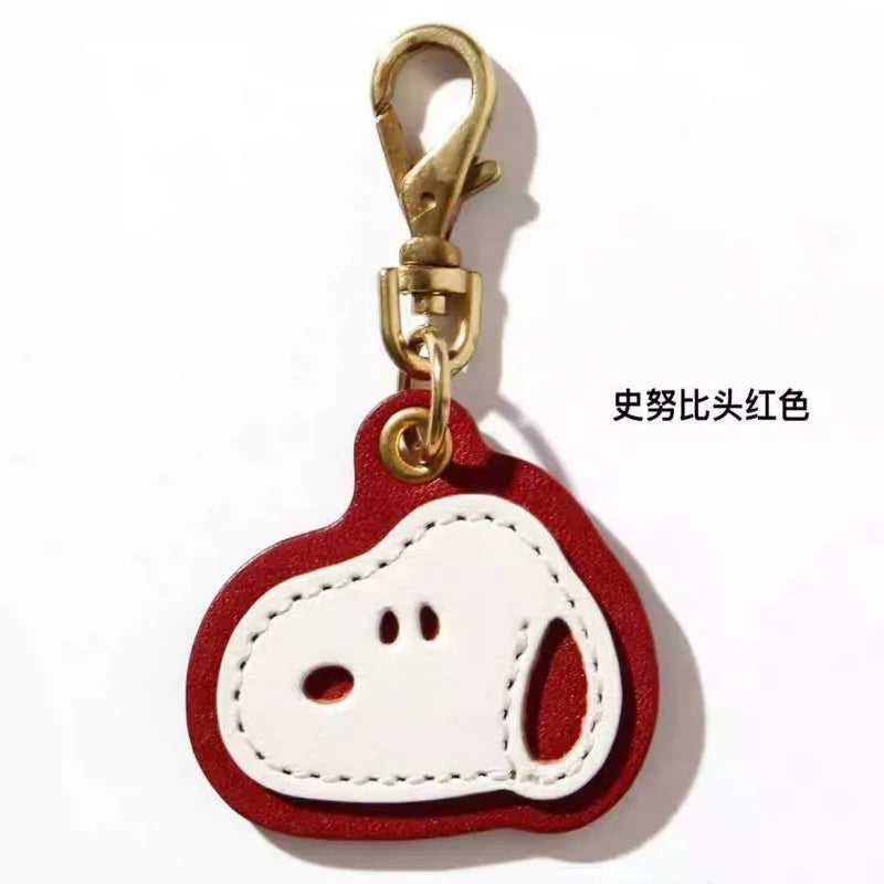 Cute Cartoon Leather Key Chain for Bags & Keys - Snoopy Doll Accessory