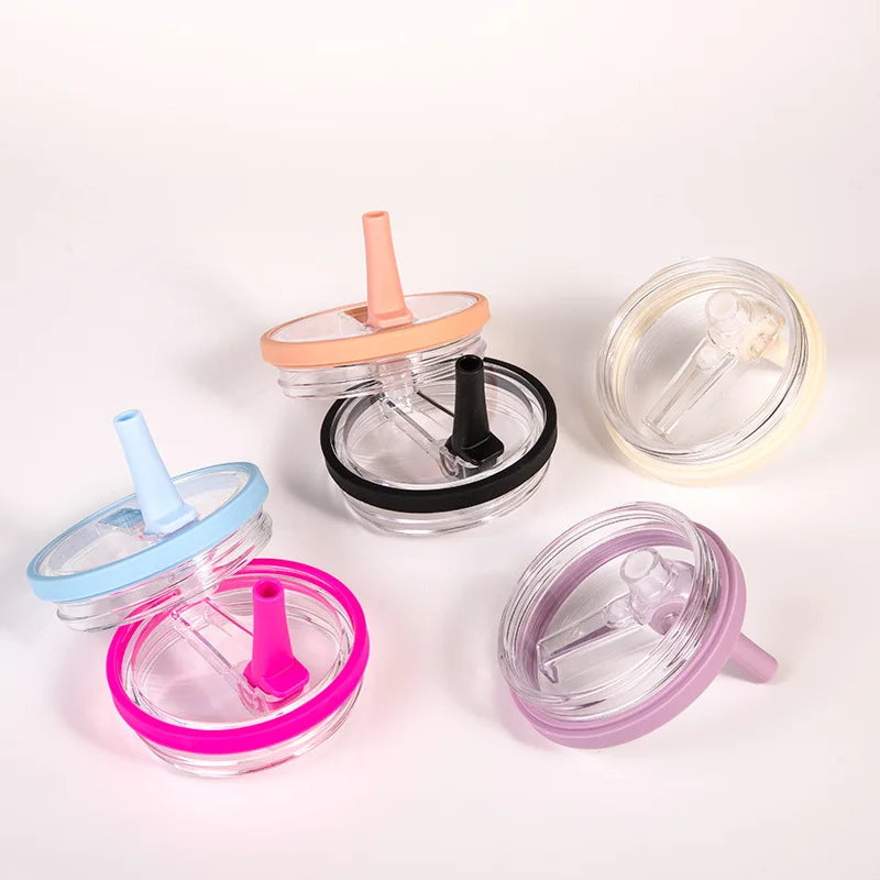 Spill-Proof Cup Cover for 30oz Tumblers with Flip Straw Lid - Reusable Water Bottle Accessory
