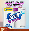 Commercial Size Triple Roll Toilet Paper Bulk Pack Soft Septic Safe for Hotel Office Home