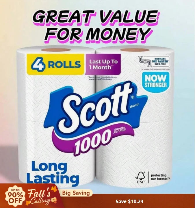 Commercial Size Triple Roll Toilet Paper Bulk Pack Soft Septic Safe for Hotel Office Home