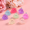 10pcs Cute 3D Luminous Octopus Marine Animal Charms for Jewelry Making DIY Accessories