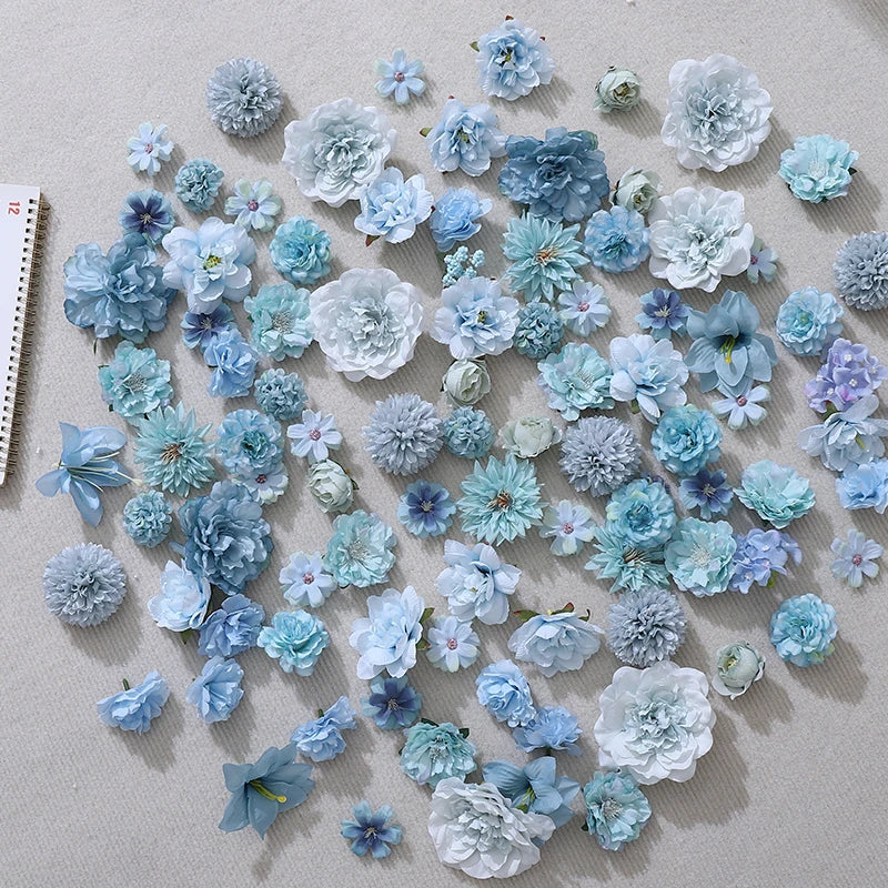Artificial Rose Flowers 20Pcs - Silk Fake Blooms for Decor, Weddings, DIY