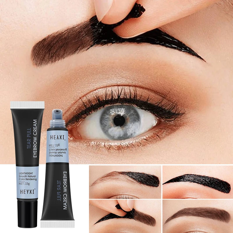 Waterproof Eyebrow Cream - Long-Lasting Color Fixing & Natural Finish, Multiple Shades