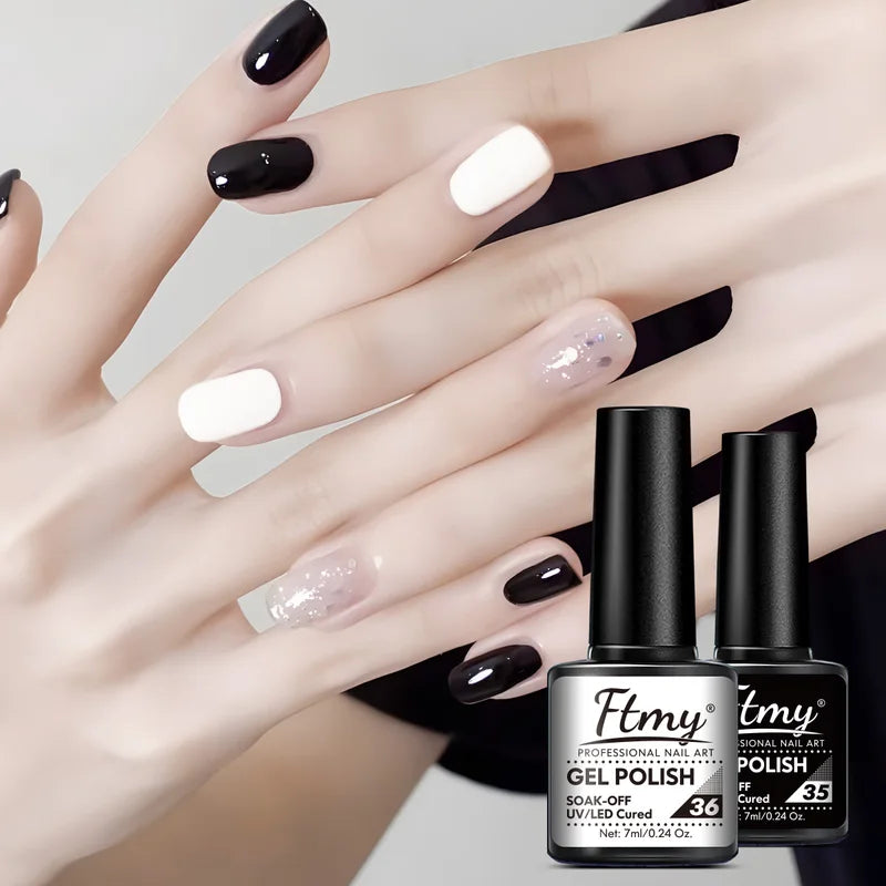 Gel Nail Polish Set 2-Pack Long-Lasting UV/LED Soak Off Manicure