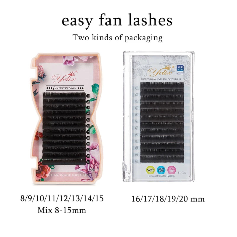 Mega Volume Eyelash Extensions - Natural Look, Easy Fan Application