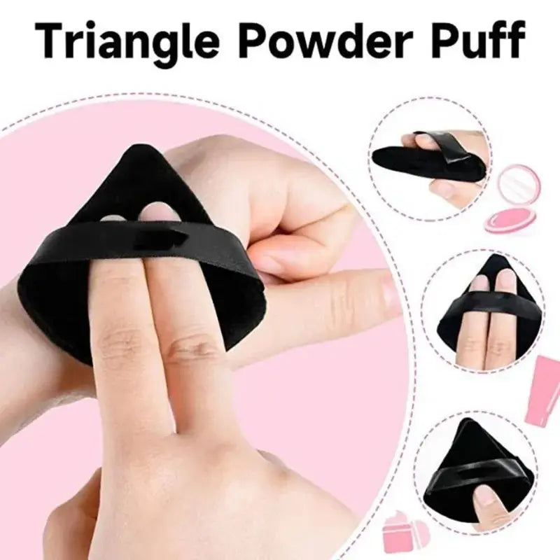 Triangle Powder Puff Sponge for Face Makeup - Velvet Soft & Fluffy