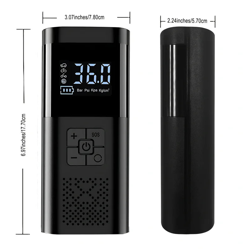 Cordless Portable Car Tire Inflator Pump with Digital Gauge 150PSI