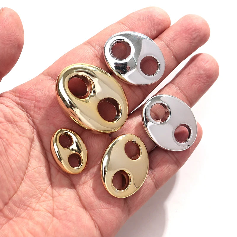 5pcs Gold Color Coffee Bean Link Rings Jewelry Making Connectors for DIY Earrings Necklaces
