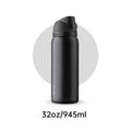 32oz Insulated Stainless Steel Water Bottle with Leakproof Built-in Straw - Travel & Sports