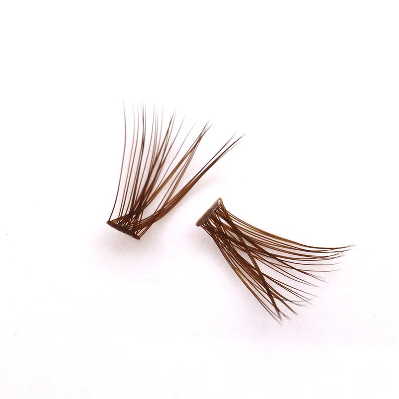 Colored Fake Eyelash Clusters for Extensions - Brown Mix, 14mm-30mm
