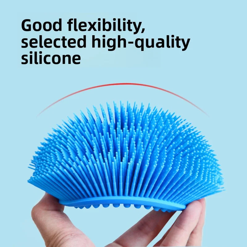 Silicone Body Scrubber Bath & Shower Sponge Exfoliating Body Brush - Multiple Colors