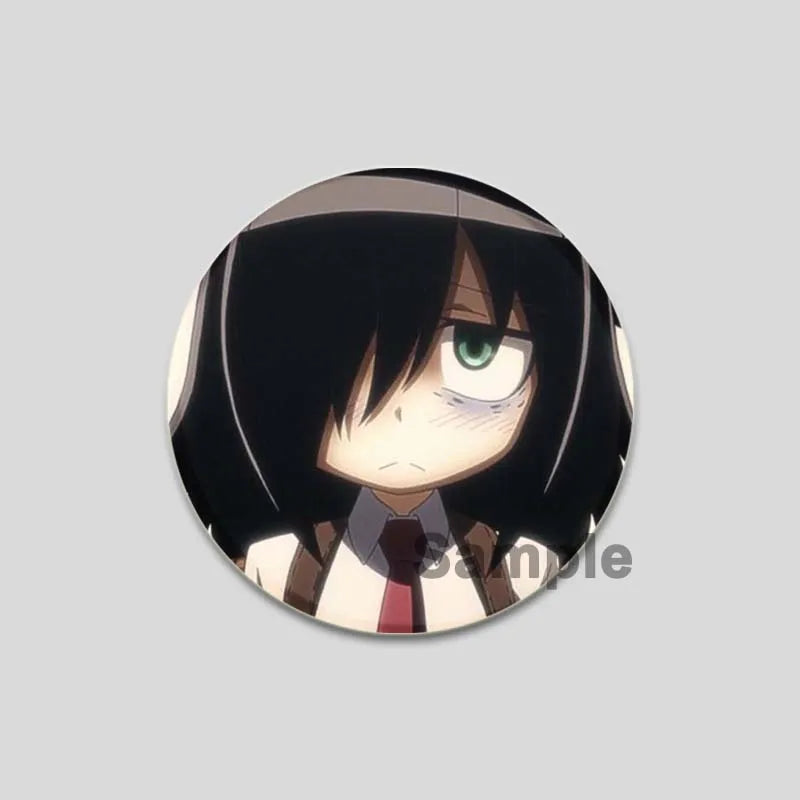 Anime Badge Pin - Tomoko Kuroki Cartoon Cosplay Accessories for Bags & Clothes