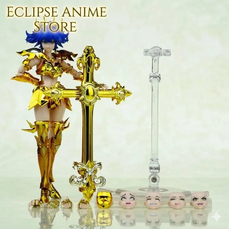 Action Figure Toy - Saint Seiya GT Holy Contract Female Gold Saints Zodiac Knights, Diecast Metal Armor, 18cm