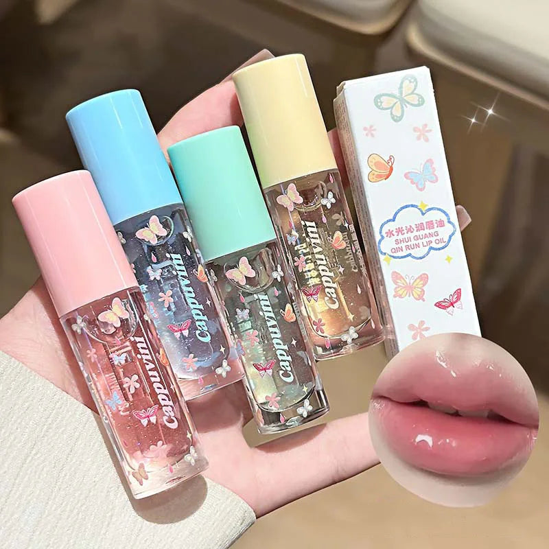 Moisturizing Lip Gloss Oil with Exfoliating & Plumping Benefits - Translucent Lip Oil
