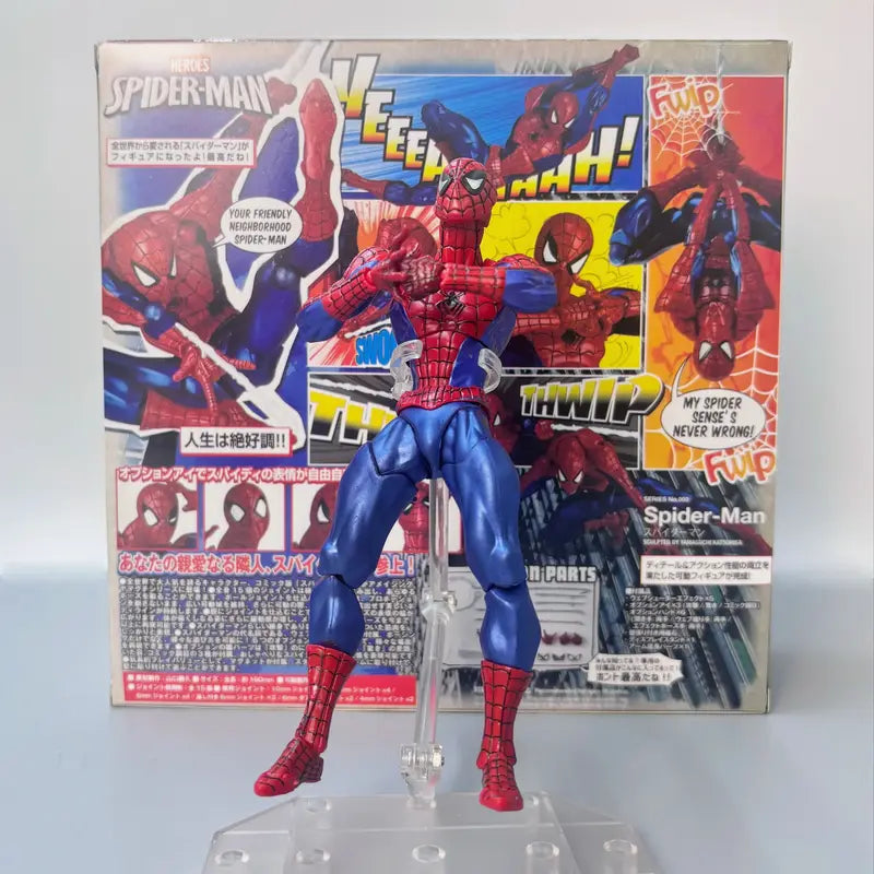 Spider-Man Symbiote Action Figure with Interchangeable Eyes & Hands, Stand Included