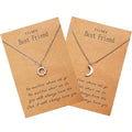 Sun Moon Necklace Set for Best Friends - Stainless Steel Friendship Jewelry