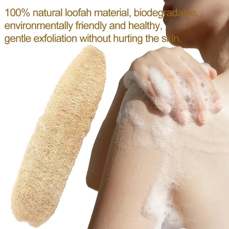 Natural Loofah Sponge for Exfoliating Body Wash & Scrubbing - Biodegradable