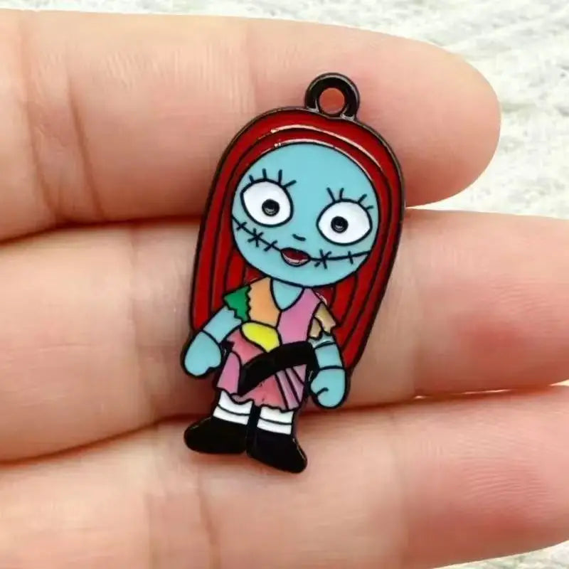 10 Pcs Cartoon Halloween Charm Pendants for DIY Jewelry Making Enamel Craft Supplies