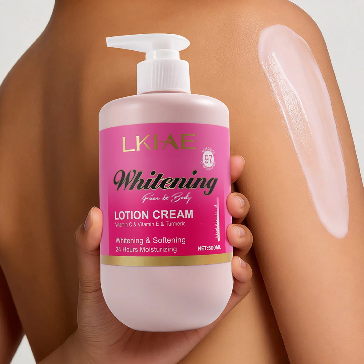 Whitening Body Lotion with Vitamin C & Turmeric - Deep Moisturizing 500ml