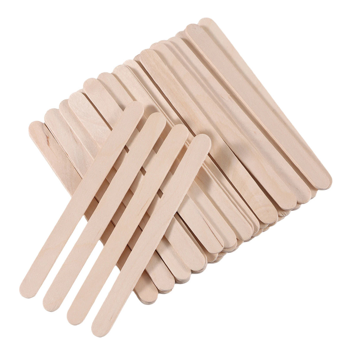 Disposable Wooden Waxing Tongue Depressor Sticks for Hair Removal - 50 or 100 Pieces
