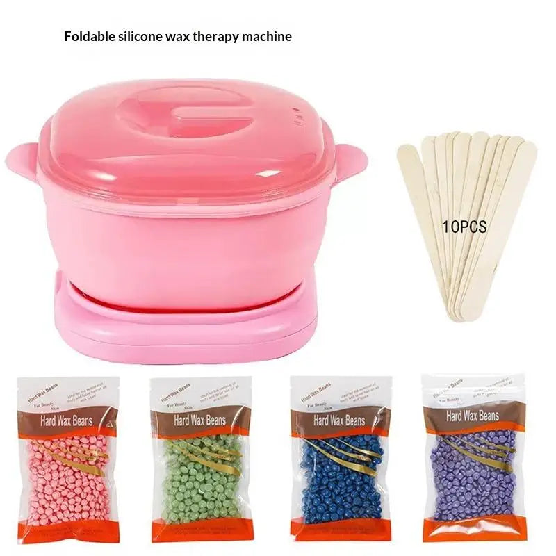 Foldable Portable Wax Heater & Warmer for Hair Removal 400ML Silicone Body Spa