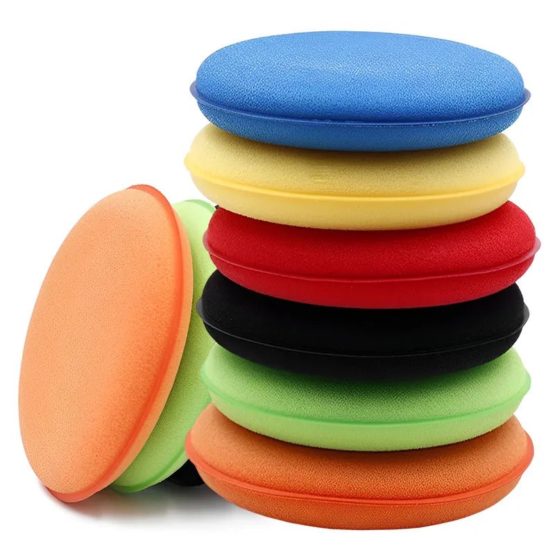 Car Waxing & Detailing Foam Sponges Set - Multi-Color 10Pcs