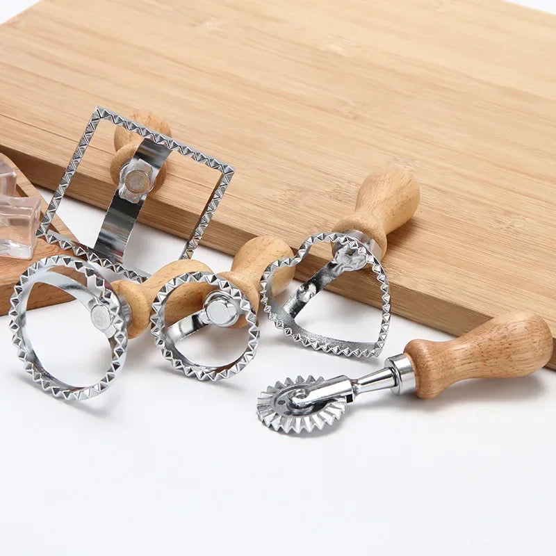 Stainless Steel Cookie Cutter Set with Pasta Press and Ravioli Mold Kit - Kitchen Tool Collection