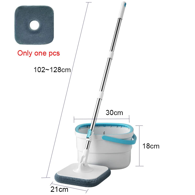 Spin Mop Floor Cleaning Kit with 360° Rotating Head and Water Spray — Household Floor & Dust Mop