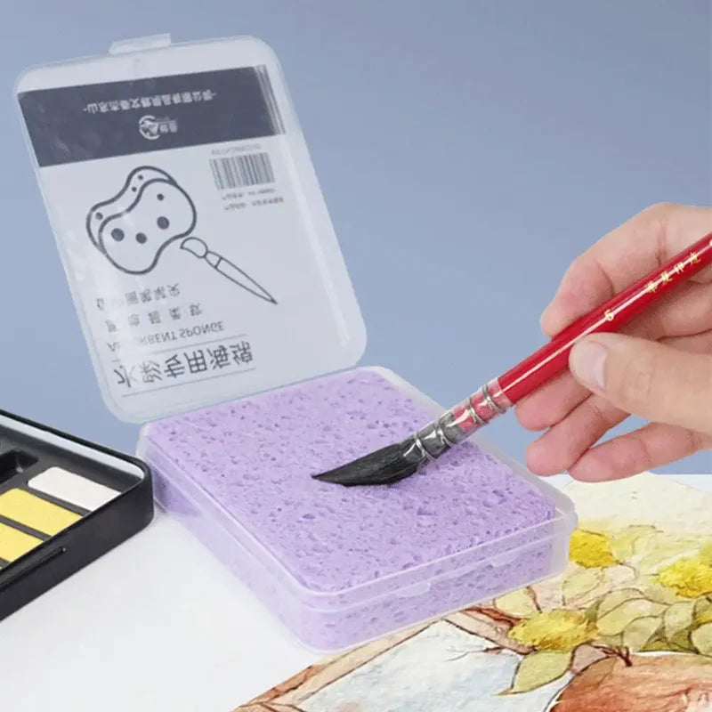 Watercolor Painting Sponge Set - Moisturizing Water Chalk Art Tool, 2 or 4 Pieces