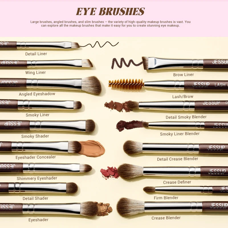 Premium Synthetic Makeup Brush Set 15/25pcs for Face & Eyes - Flawless Application