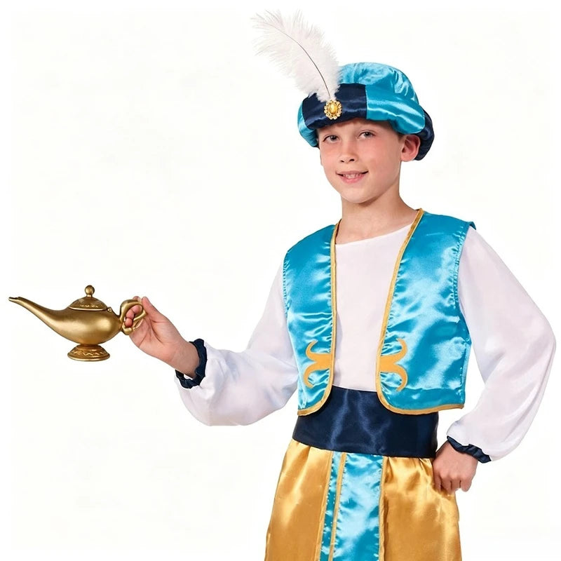 Genie Lamp Halloween Prop Home Decor Fantasy Figurine Aladdin Costume Accessory