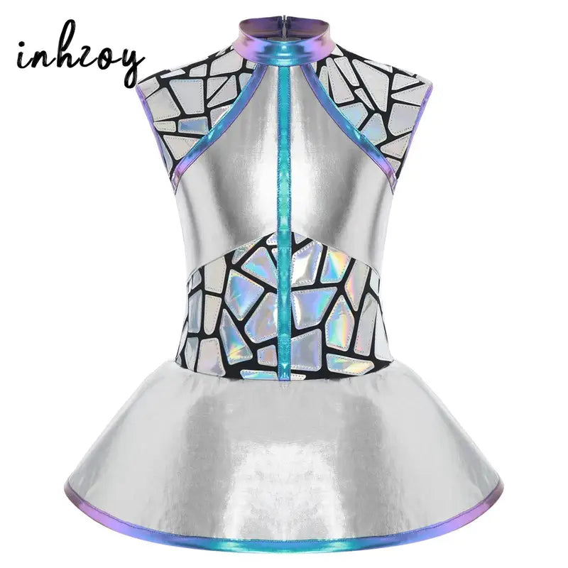 Girls Alien Cosplay Costume Space Spacecraft Tutu Dress for Roleplay & Halloween