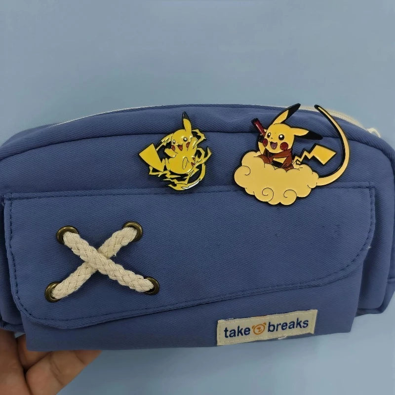 Pokemon Brooch Pikachu Metal Badge Anime Cartoon Clothes Backpack Decoration Accessories