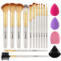 Makeup Brush and Sponge Set - Soft Fluffy Cosmetic Tools for Face & Eyes