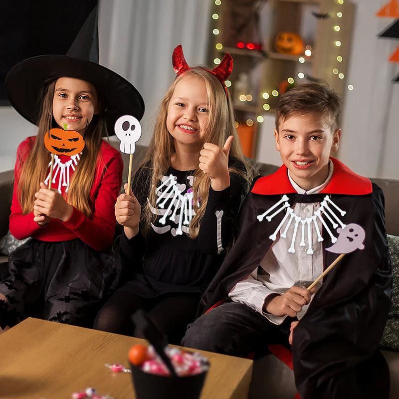 12Pcs Halloween Plastic Bones Decoration Props for Haunted House & Party