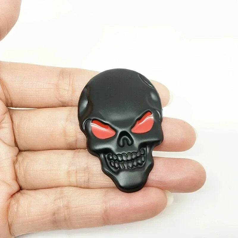 2pcs Skull Pirate Skeleton Car Emblem Badge Decal - Universal Metal Sticker