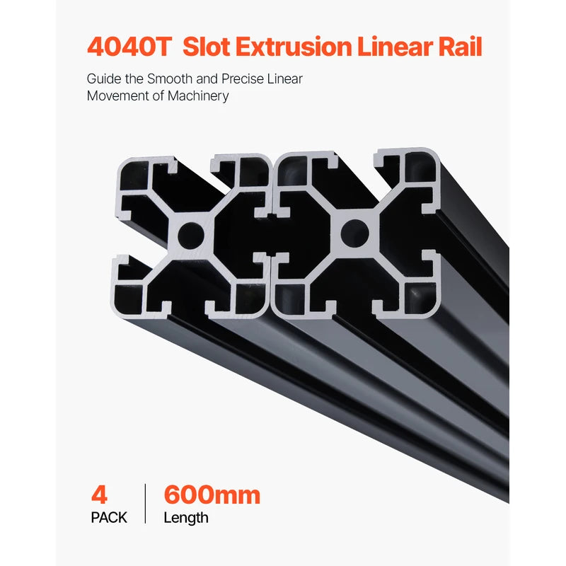 Aluminum Extrusion Linear Rail 4040 T Slot Profile for 3D Printer CNC Laser