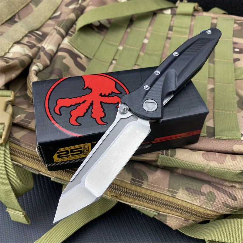 Folding Multi-Tool Pocket Knife with D2 Blade and G10 Handle for Camping Outdoors