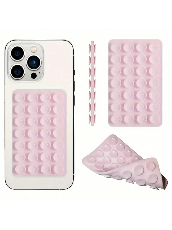 Double-Sided Silicone Suction Cup Phone & Tablet Holder with 28 Pads - Universal Stand for Charging and Viewing